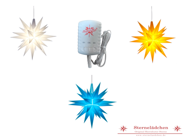 Sterne-Set A1e weiß/blau/gelb